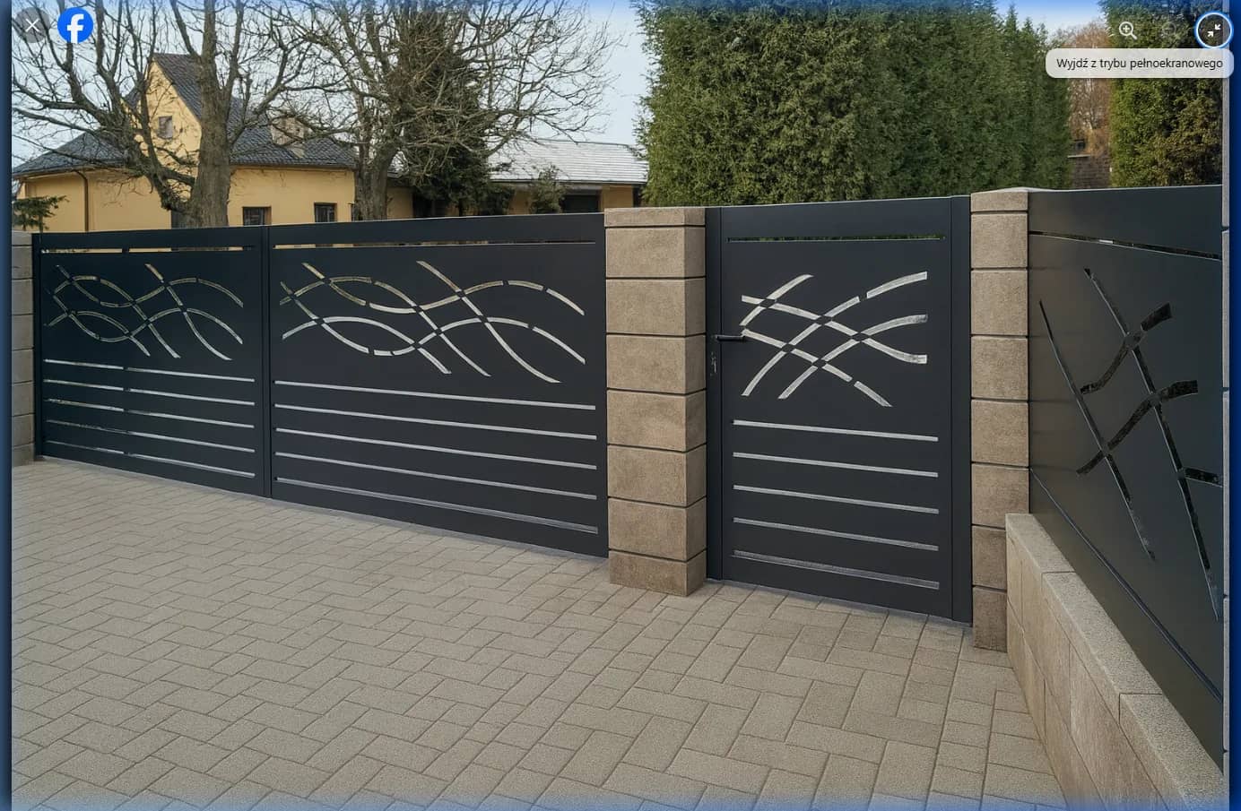 Ogrodzenie z wzorem laserowym CNC